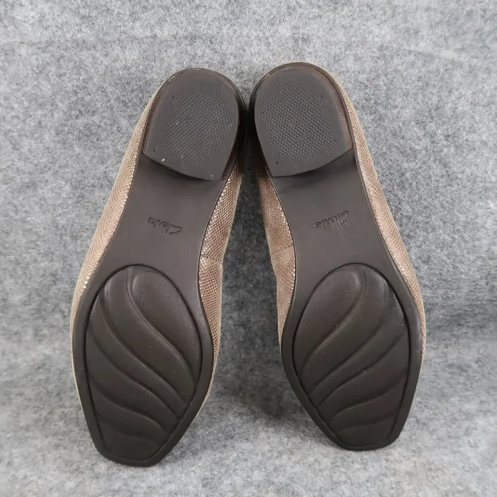 Clarks Shoes Womens 7 Pump Loafer Slip On Block Heel Fashion Career Comfort